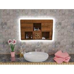 Зеркало с мягкой интерьерной подсветкой для ванной комнаты Катани 120х80 см