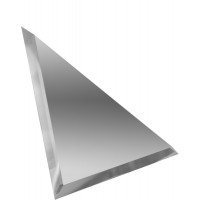 Треугольная зеркальная плитка серебро 120х120 мм