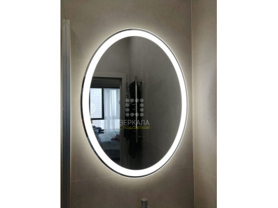 Выполненная работа: овальное зеркало для ванной комнаты с подсветкой Ронда