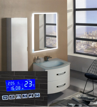 Зеркало в ванную с подсветкой и радио Моретто Смарт